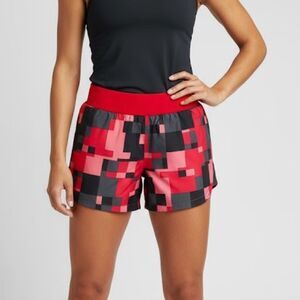 Nike Dri-FIT Lined Running Shorts Women’s M Red Black Athletic